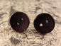 Preview: Rustikale Natur Holz Knopf Ohrstecker Button Roh